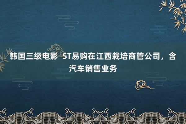 韩国三级电影  ST易购在江西栽培商管公司，含汽车销售业务